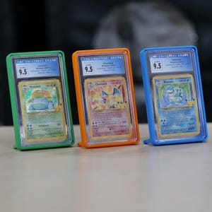 CGC Graded Card Display Stand - Protective Frame Case with Foldable Stand - Gaming and Trading Cards Display