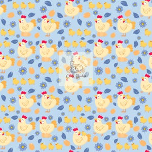 Chicken Party Seamless Pattern, Girly Seamless Pattern, Repeat Pattern, Seamless Pattern, Chickens, Sublimation Design, Chicken Pattern Png