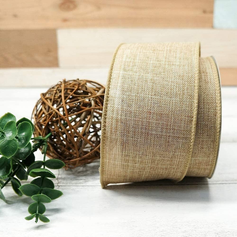 Burlap Wired Ribbon for Gift Wrapping Crafting Decoration Etsy