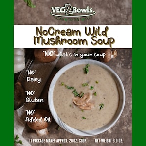 Wild Mushroom Soup & Gravy - Vegan, Dairy-free, Gluten-free (Instant)