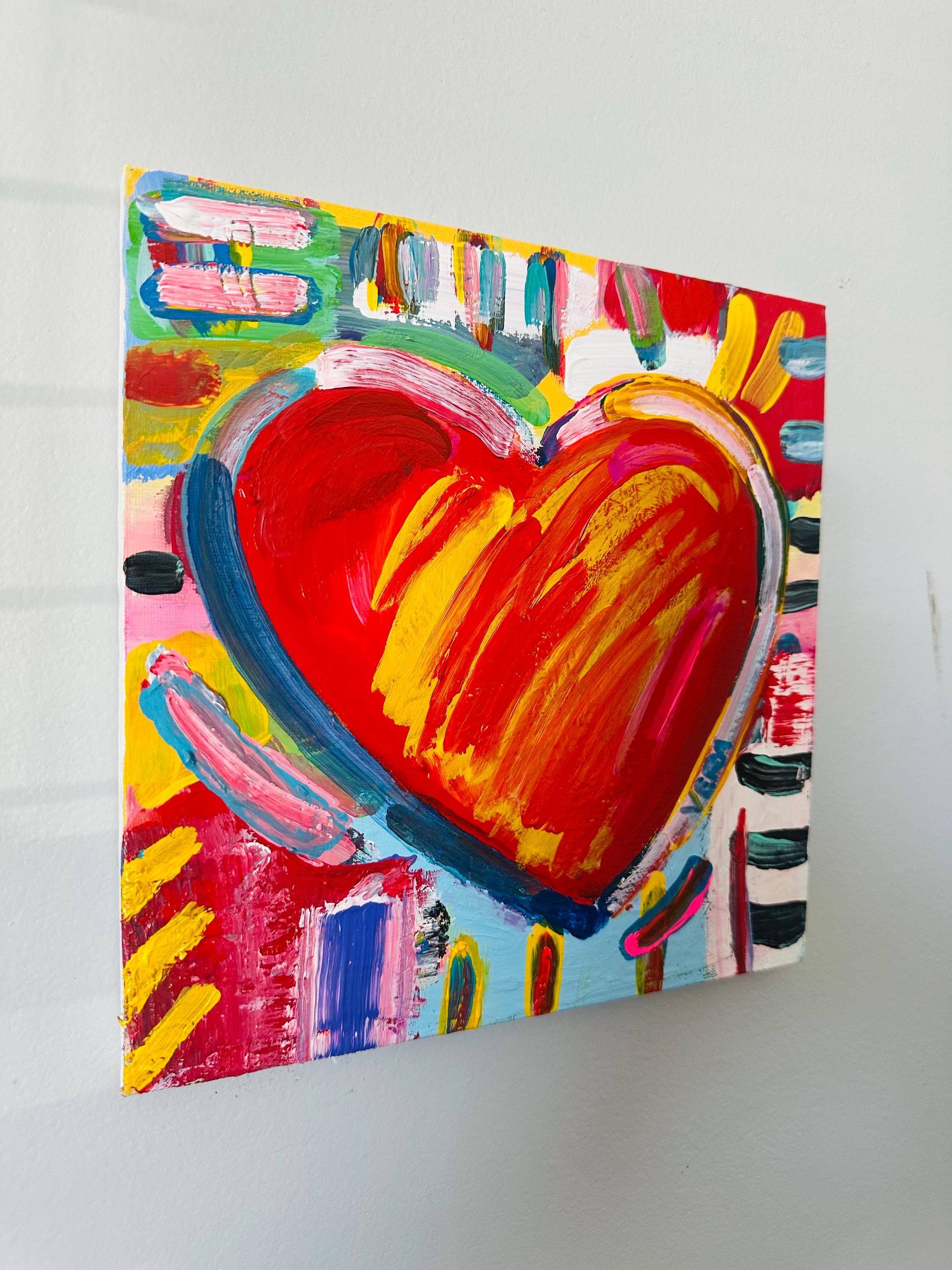 Abstract Heart Original Painting by Artist Alex Vera, Abstract