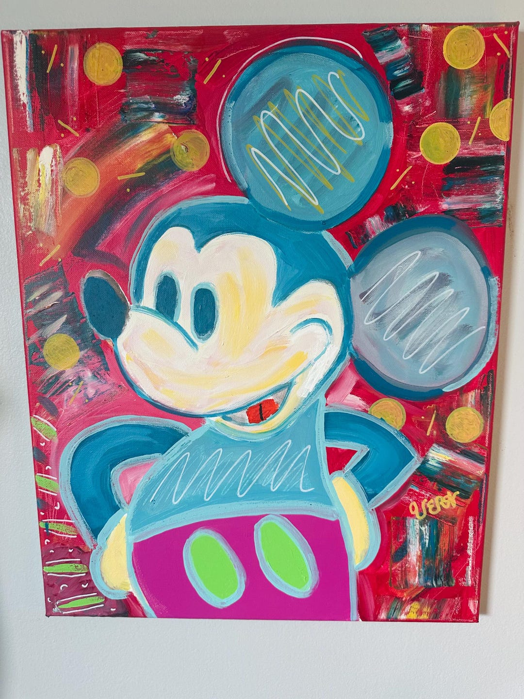 Abstract Mickey Mouse Oil Painting by Alex Vera, Disney Painting ...