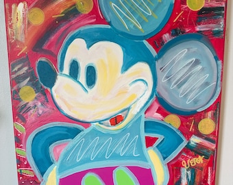 Abstract Mickey Mouse oil painting by Alex Vera, Disney painting, Disney art, Mickey Mouse Painting, Tim rogerson, disney world art