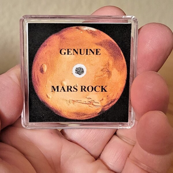 MARS ROCK DISPLAY- Basic Edition -Martian Meteorite + Stand + Certificate - 'Planet Mars'- Plus Free Sci-Fi  eNovel