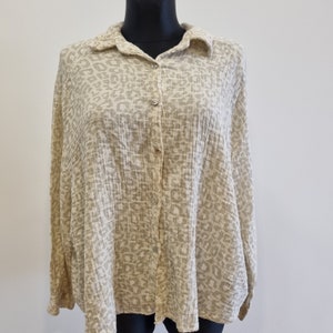 Mousseline damesblouse MIDI, knoopsluiting, 34 t/m 48, vele kleuren Leo Hell