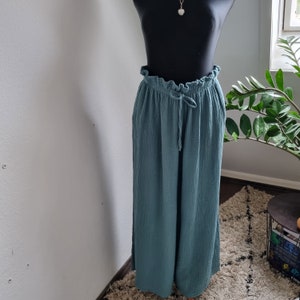 Oversized Musselin Hose, Cottongauze, Musselin Loungewear, Homewear, lockere Baumwollgaze XS bis XL Bild 3