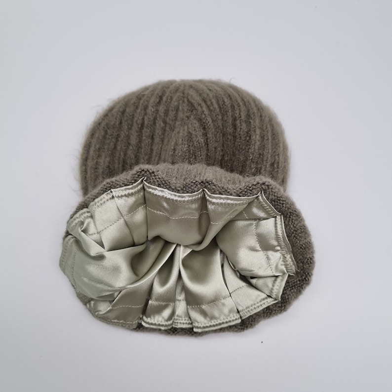 Chapeau en laine d'alpaga, doublé en satin en option, bonnet en laine d'alpaga avec doublure en satin image 7