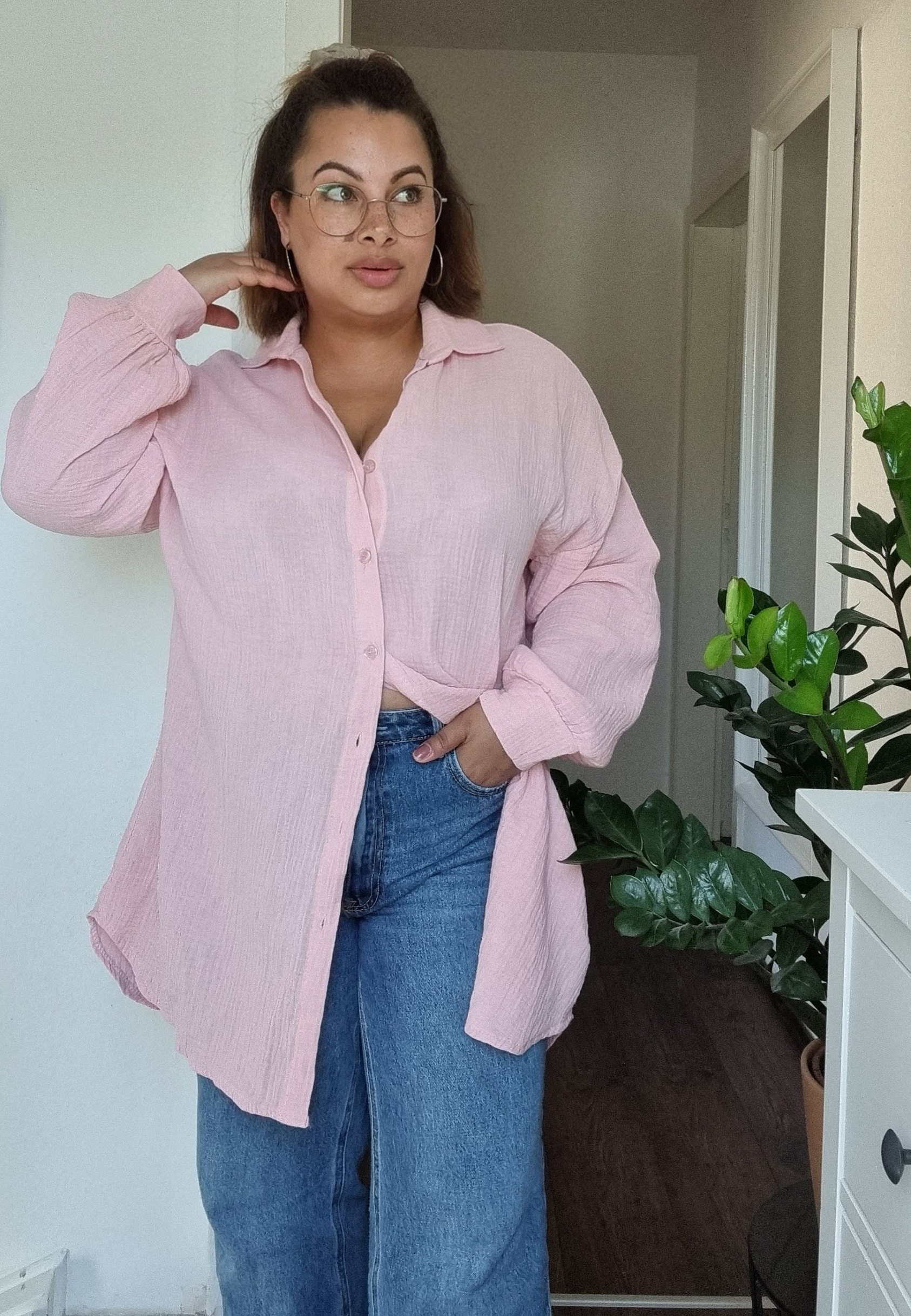 Blouse - Printed silk muslin, pink & multicolour — Fashion