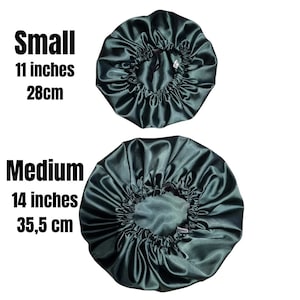 3 Stück Satin Schlafhauben Extra Groß - Wendbar, Verstellbar, Für Lockiges & Langes Haar