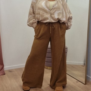 Oversized Musselin Hose, Cottongauze, Musselin Loungewear, Homewear, lockere Baumwollgaze XS bis XL Bild 6