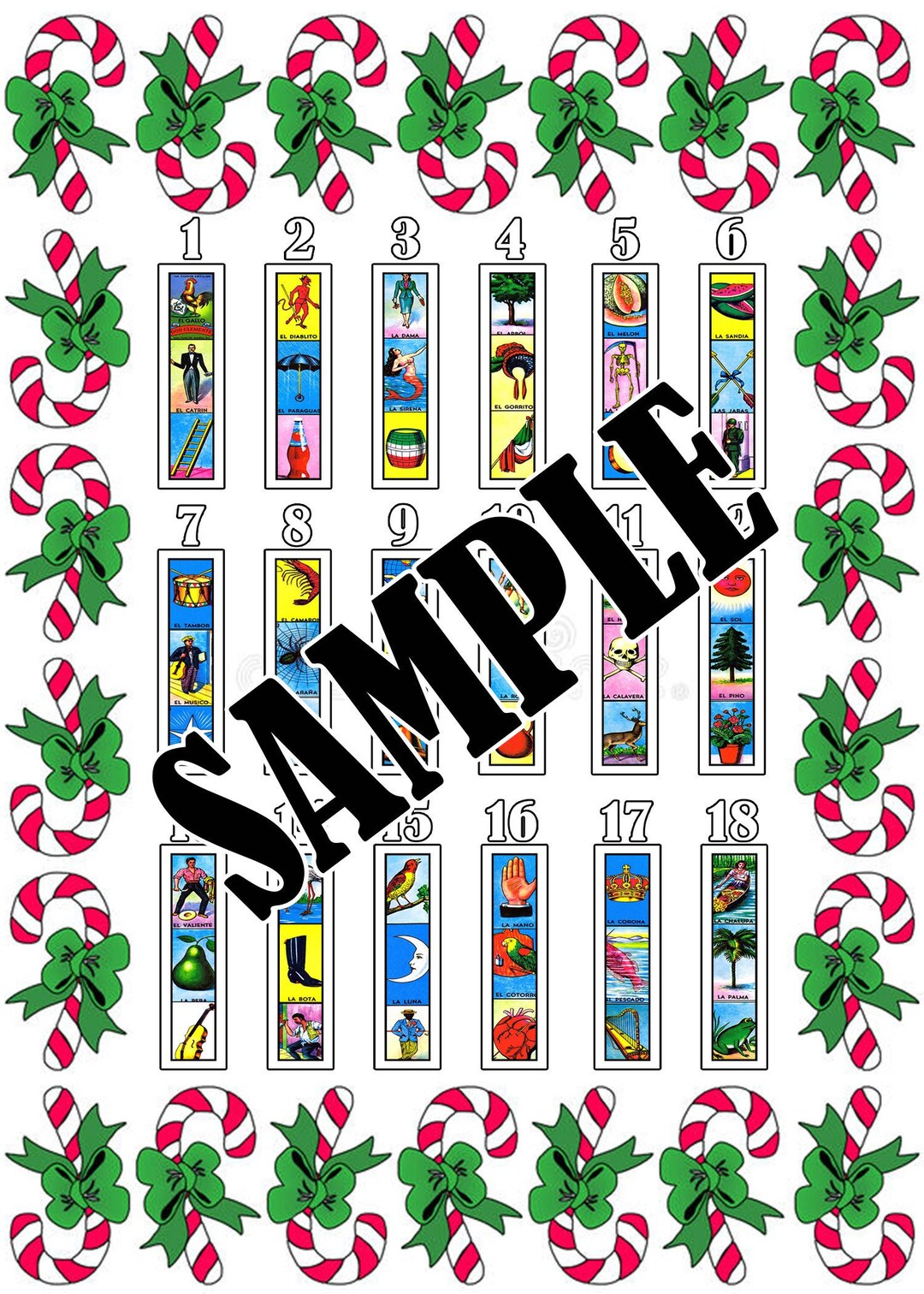 Christmas Loteria Board - Etsy