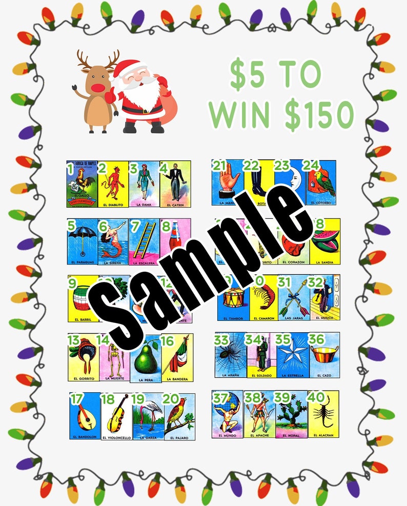 Christmas Loteria Board - Etsy