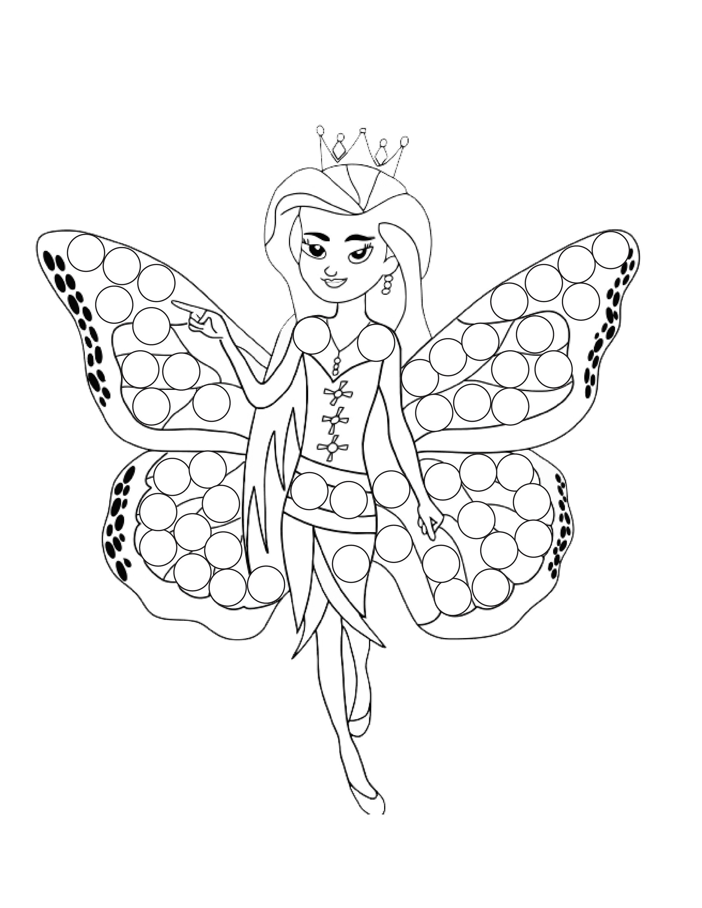 22 Fairy Dot Coloring Pages Etsy