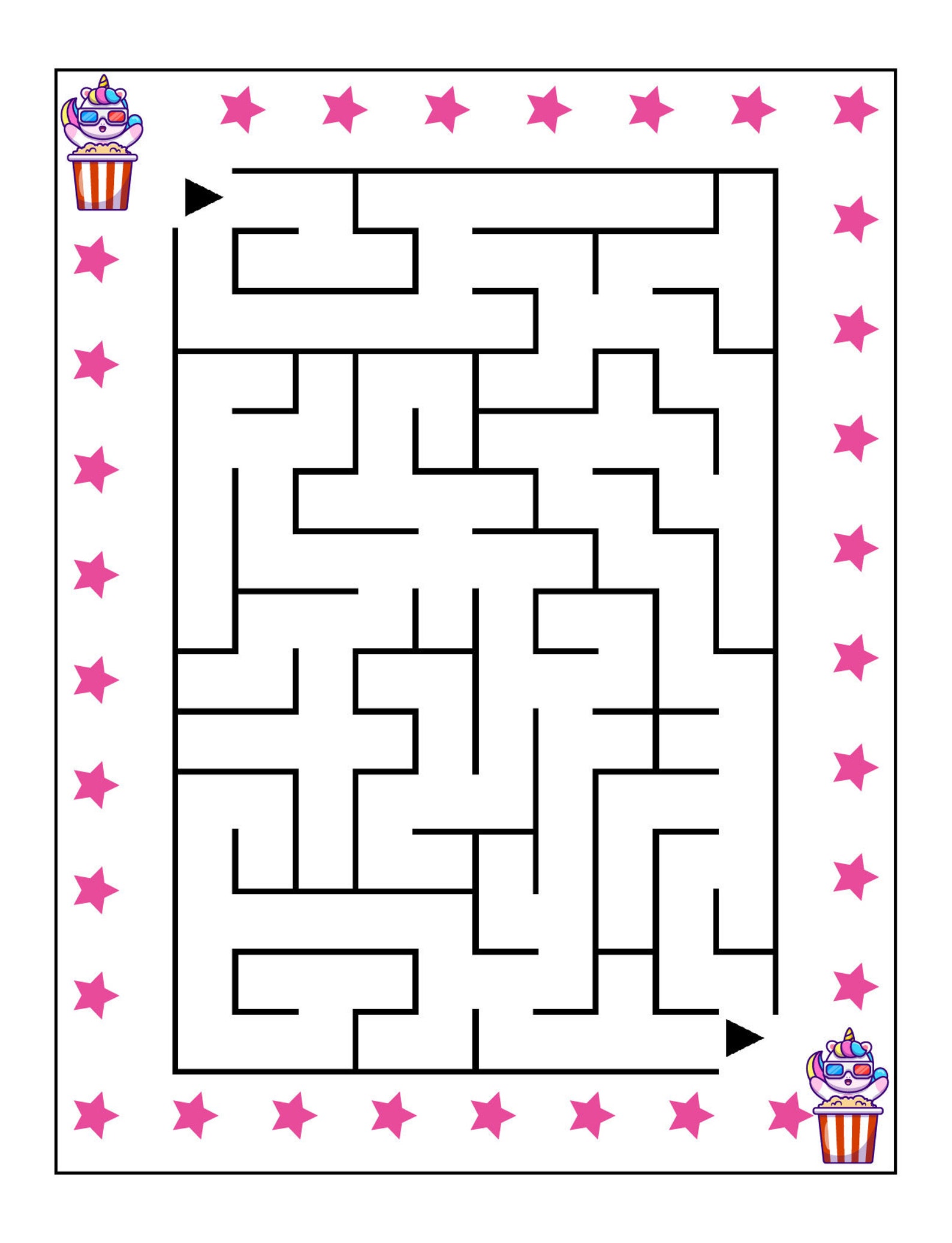 50 Unicorn Mazes for Kids Set 1 - Etsy