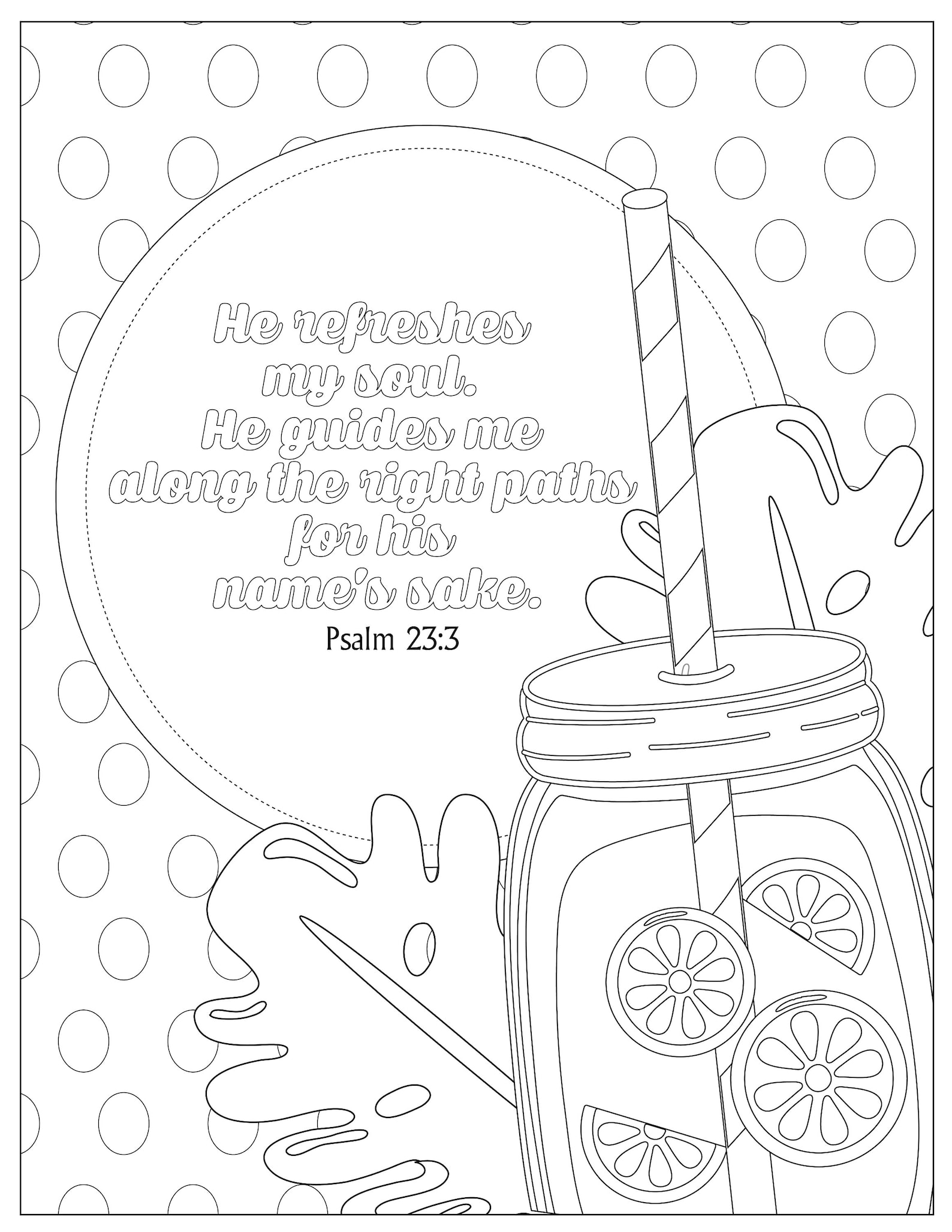 Book Of Psalms Bible Coloring Page Sketch Coloring Page