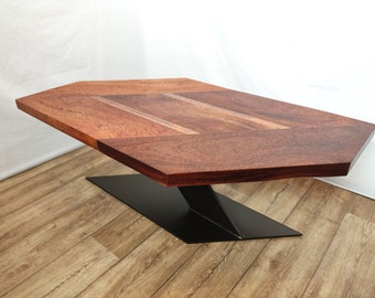 Coffee table mahogany sapelli solid wood epoxy resin wooden table coffee table