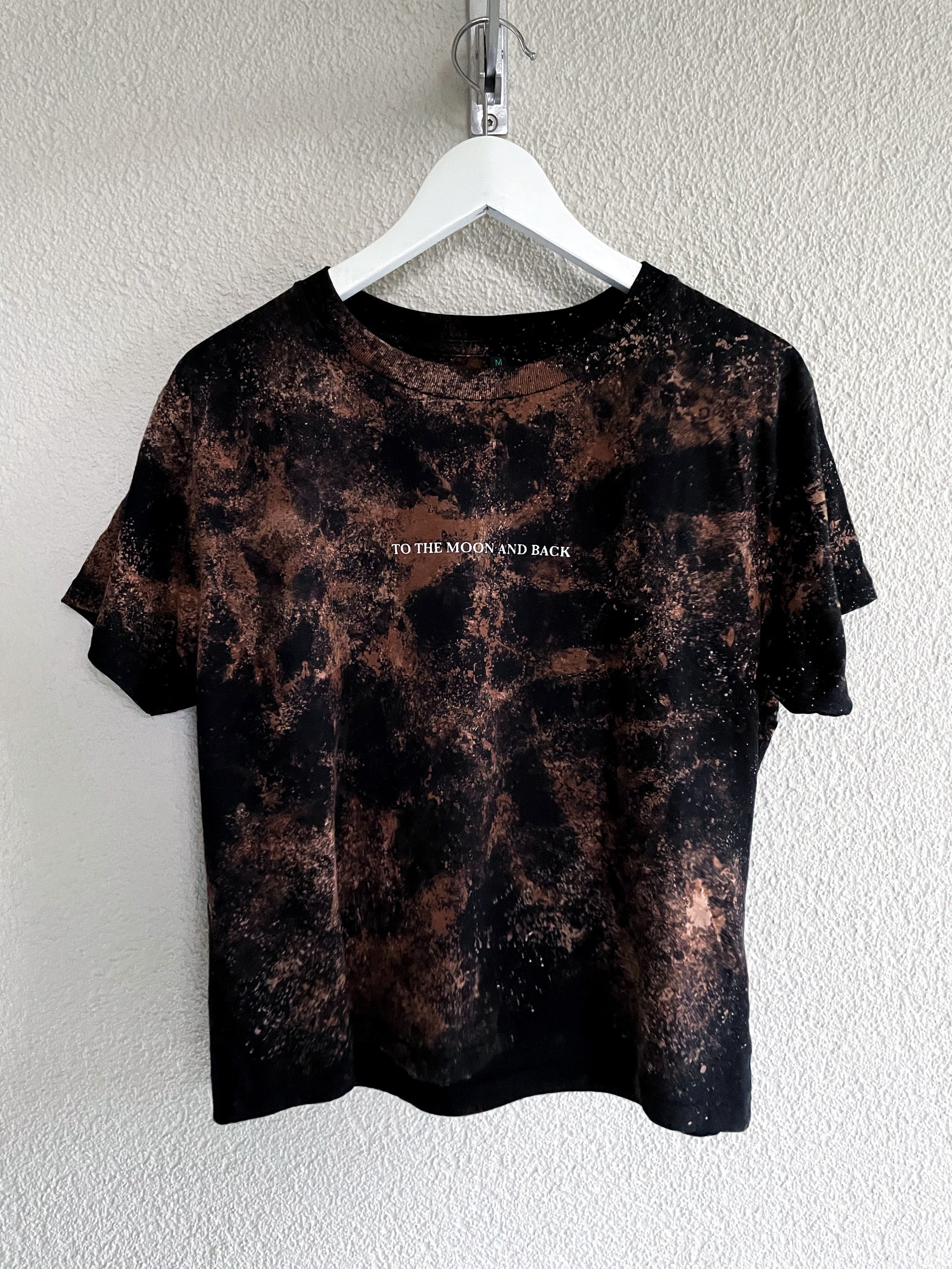 Bleach Dye Shirt with Skeleton Screen Print | Etsy Can You Bleach A Screen Printed Shirt