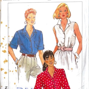 Patron de couture de chemisier vintage des années 1980 - Simplicité 9594 - Tailles 6-12