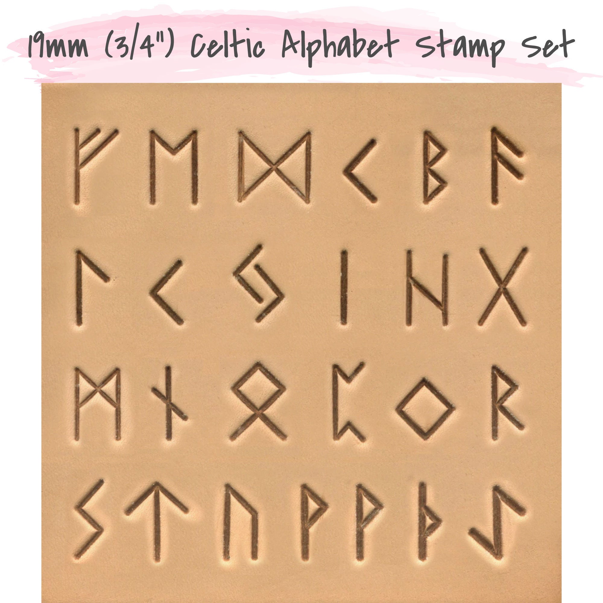 1/4 (6.4mm) Classic Serif Font Alphabet & Number Leather Stamp Set 81 –