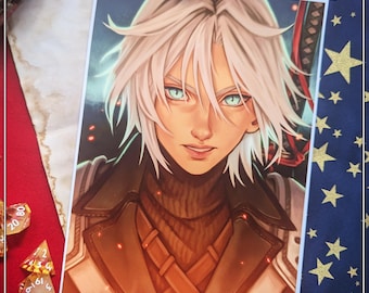 Young Sephiroth FF7 Ever Crisis Poster Art Print A5