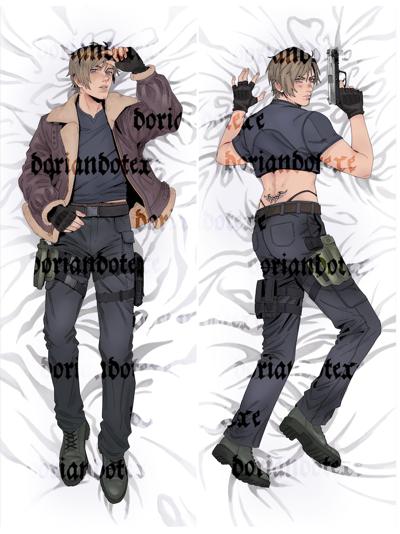 FÖRBESTÄLL Leon S Kennedy Body Pillow Dakimakura bild 2