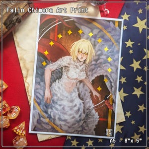Délicieux dans le donjon Falin Chimera Poster Art Print A5 (Dunmeshi)