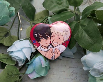 The Summer Hikaru Died Hikaru Yoshiki 58mm Pin Heart Badge