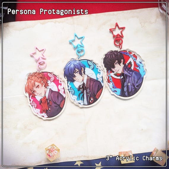 Persona Protagonist Acrylic Charms (P3 & P5)
