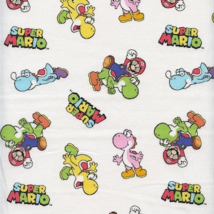 Super Mario und Yoshi Baumwollstoff von Springs Creative