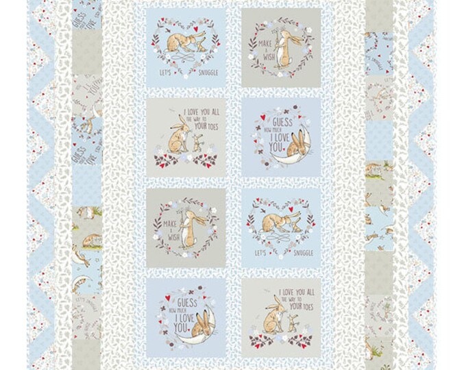 Guess How Much I Love You Bunny Tales Quilt Kit Blue Etsy