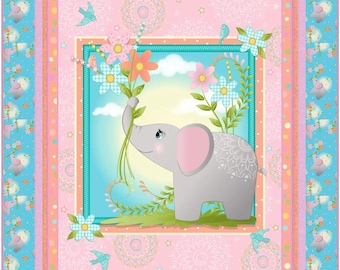 Wee Ones Baby Elephant Quilt Sew Easy Complete Quilt Kit
