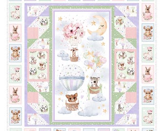 Animal Babies Blocks Baby Quilt Kit by Michael Miller