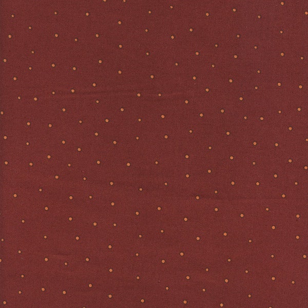 Great Harvest Rust Pin Dots Fabric by Debbie Mumm for South Sea Imports