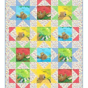 Bear Color Blocks Complete Quilt Kit