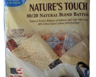 Nature es Touch Krippe Größe 80/20 Baumwolle/Poly Blend Batting mit Scrim