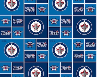 NHL WINNIPEG JETS hockeykatoen met geometrische blokken