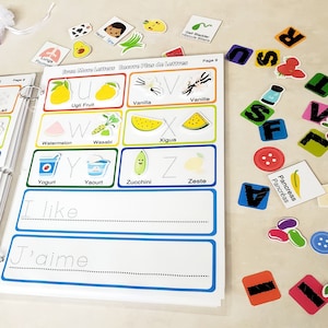Livre chargé pour les tout-petits | Cartable d'apprentissage préscolaire | Livre d'activités sensorielles | Livre Montessori Calme | Pages éducatives Velcro