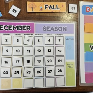 Calendar, Days of the Week, Months of the Year Busy Book Charts - Etsy