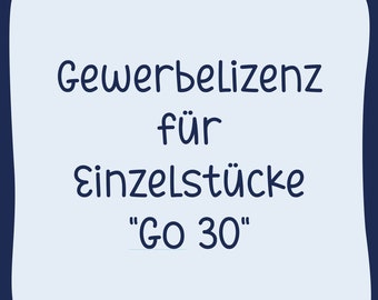 Gewerbelizenz für 30 Einzelstücke, kommerzielle Nutzungslizenz SterrasDesign, Kleinunternehmen Lizenz, Kleingewerbe