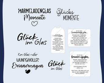 Plotter file jam jar moments, SVG DXF PNG pdf, glass happiness digital file gift affirmation, glass, moments, note
