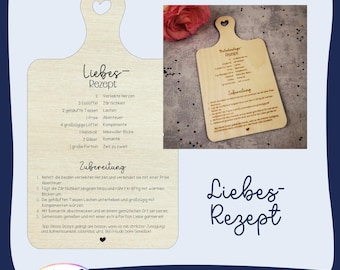 Laser file love recipe board, wedding Valentine's Day, SVG PNG, recipe engraving wood, gift