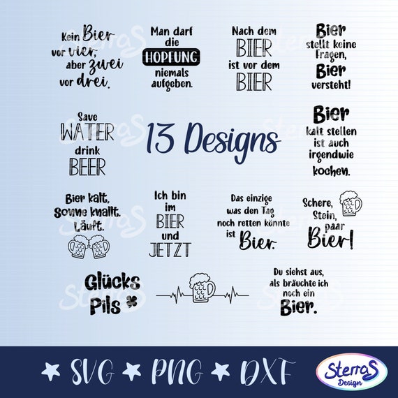 Plotterdatei Sprüche Bier Detusch SVG PNG Untersetzer Etsy