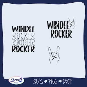 Windelrocker Baby Body Plotterdatei, SVG DXF PNG, lustige Babymode, Onesie, Geschenk, Babyparty, Geburt, Geschenk, Deutscher Spruch