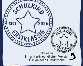 Plotter file "Schoolchild First Grade 2026", digital file, SVG DXF PNG, back to school, enrollment, first grade, first graders, incl. commercial license