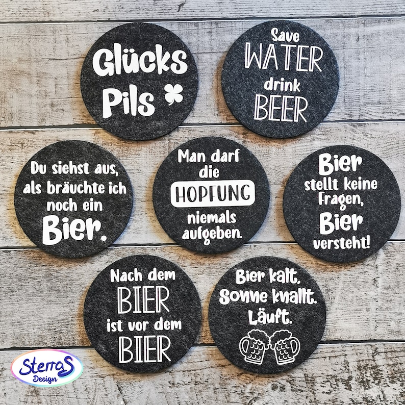 Plotterdatei Sprüche Bier Detusch SVG PNG Untersetzer Etsy.de