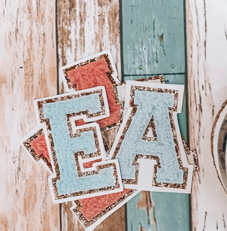 Preppy Varsity Letter Stickers Etsy