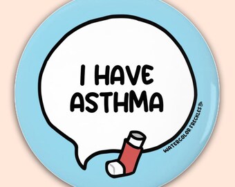 I Have Asthma Speech Bubble Pin Button || Disability Pinback Button || Chronic Illness Communication Awareness Badge