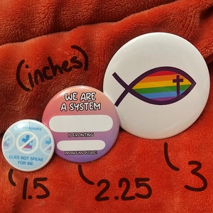 CUSTOM Dissociative Identity Disorder Dry Erase Pin who is fronting name and pronouns badge OSDD DID system pin button image 5