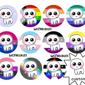 TBH Creature Autism Creature LBGTQ Pride Pin Button