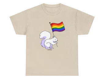 White Squirrel Pride Flag T-Shirt